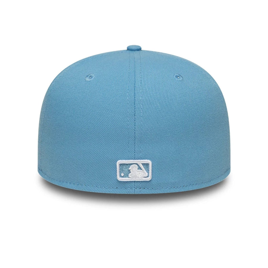 Pictured is this MLB LA Dodgers 59FIFTY Fitted cap in pastel blue. 5