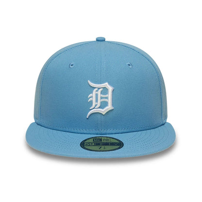 Pictured is this MLB Detroit Tigers 59FIFTY Fitted cap in pastel blue. 3