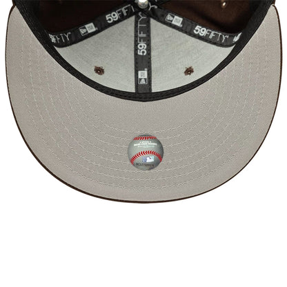 Pictured is this MLB LA Dodgers 59FIFTY Fitted cap in dark brown. 2