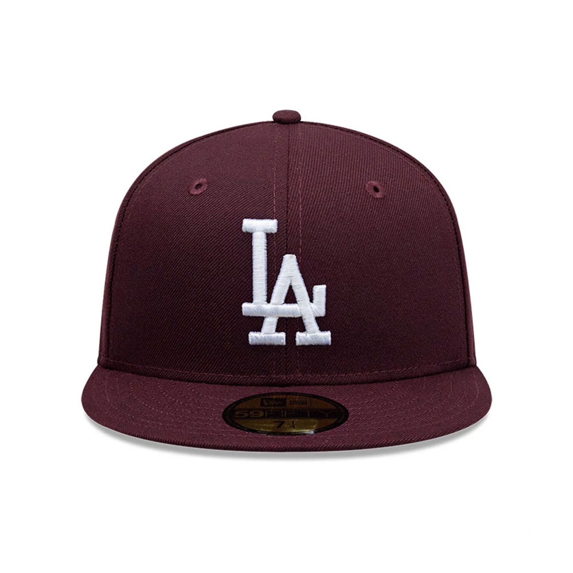 Pictured is this MLB LA Dodgers 59FIFTY Fitted cap in dark purple. 2