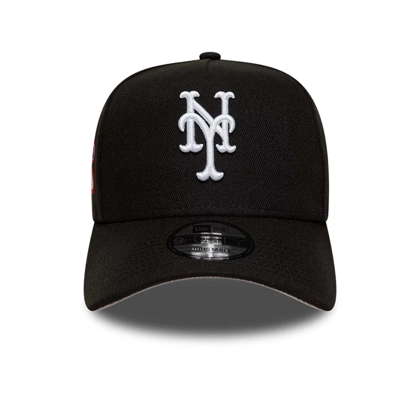 This is a New York Mets MLB Black 9FORTY A-Frame Adjustable Cap 3