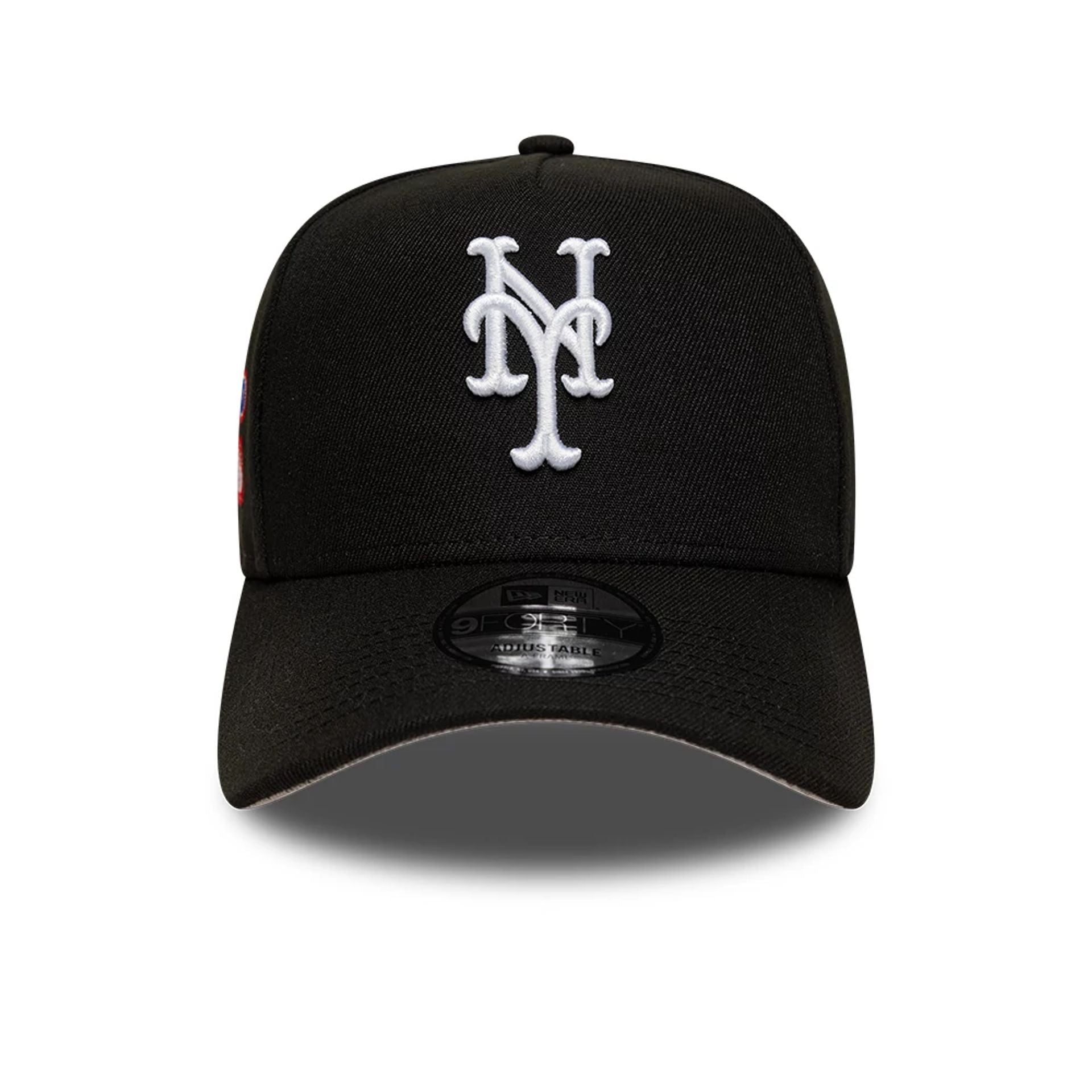 This is a New York Mets MLB Black 9FORTY A-Frame Adjustable Cap 3