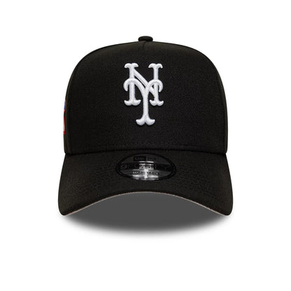 This is a New York Mets MLB Black 9FORTY A-Frame Adjustable Cap 3