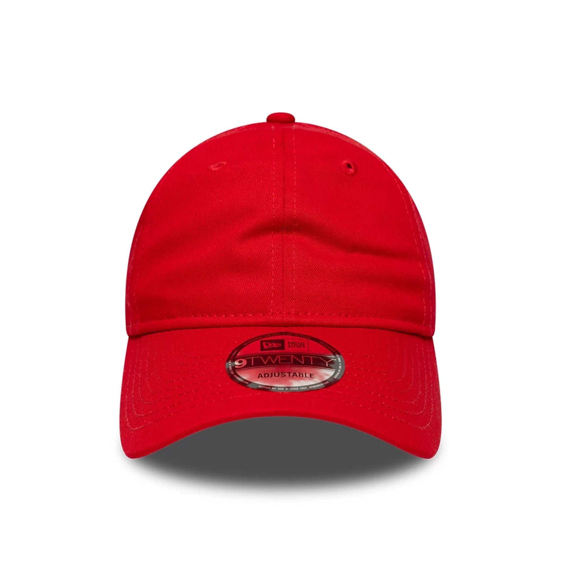 This is a New Era Essential Red 9TWENTY Adjustable Cap 3