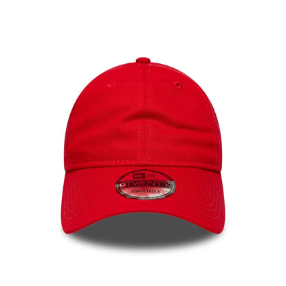 This is a New Era Essential Red 9TWENTY Adjustable Cap 3