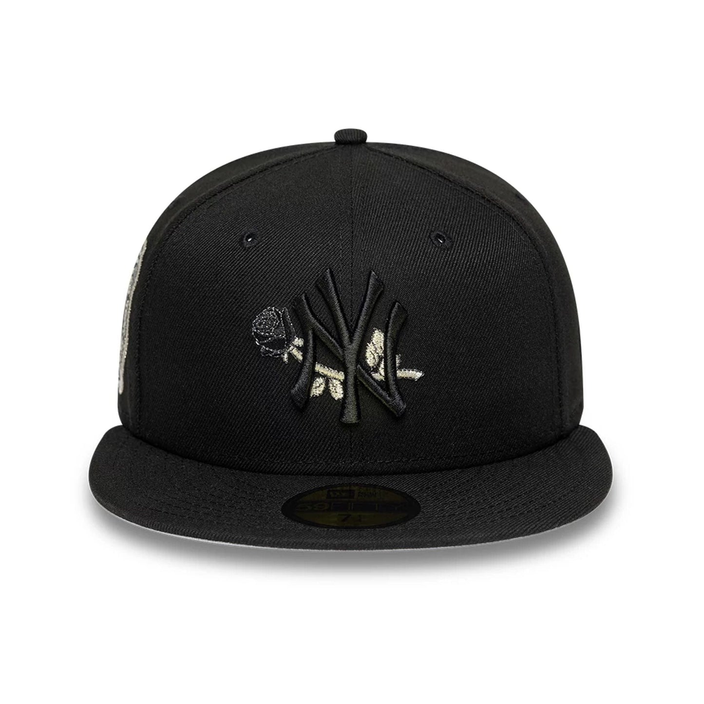 Pictured is this MLB Rose New York Yankees 59FIFTY Fitted cap in black. 3