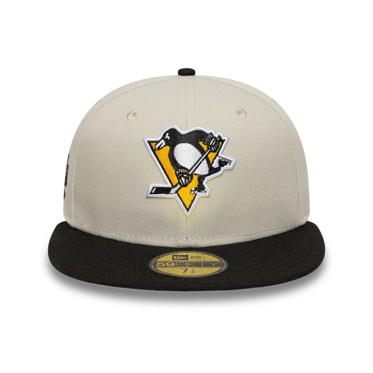 This is a Pittsburgh Penguins NHL Beige 59FIFTY Fitted Cap 3