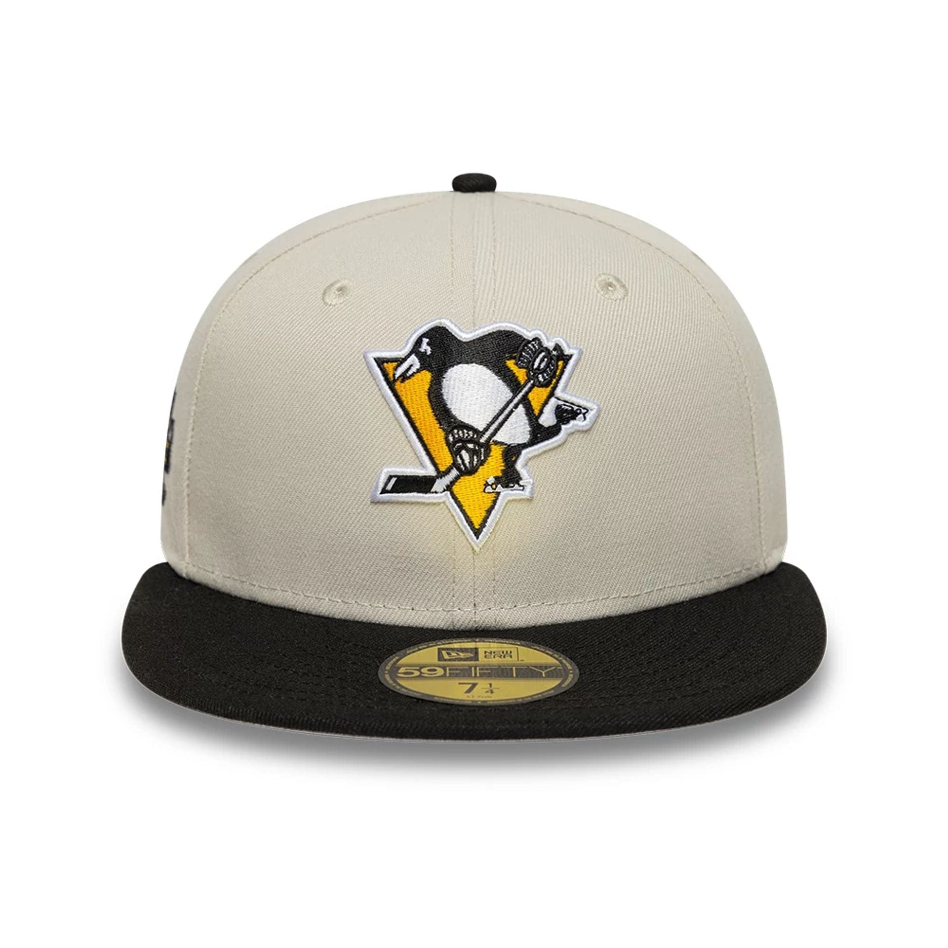 This is a Pittsburgh Penguins NHL Beige 59FIFTY Fitted Cap 3