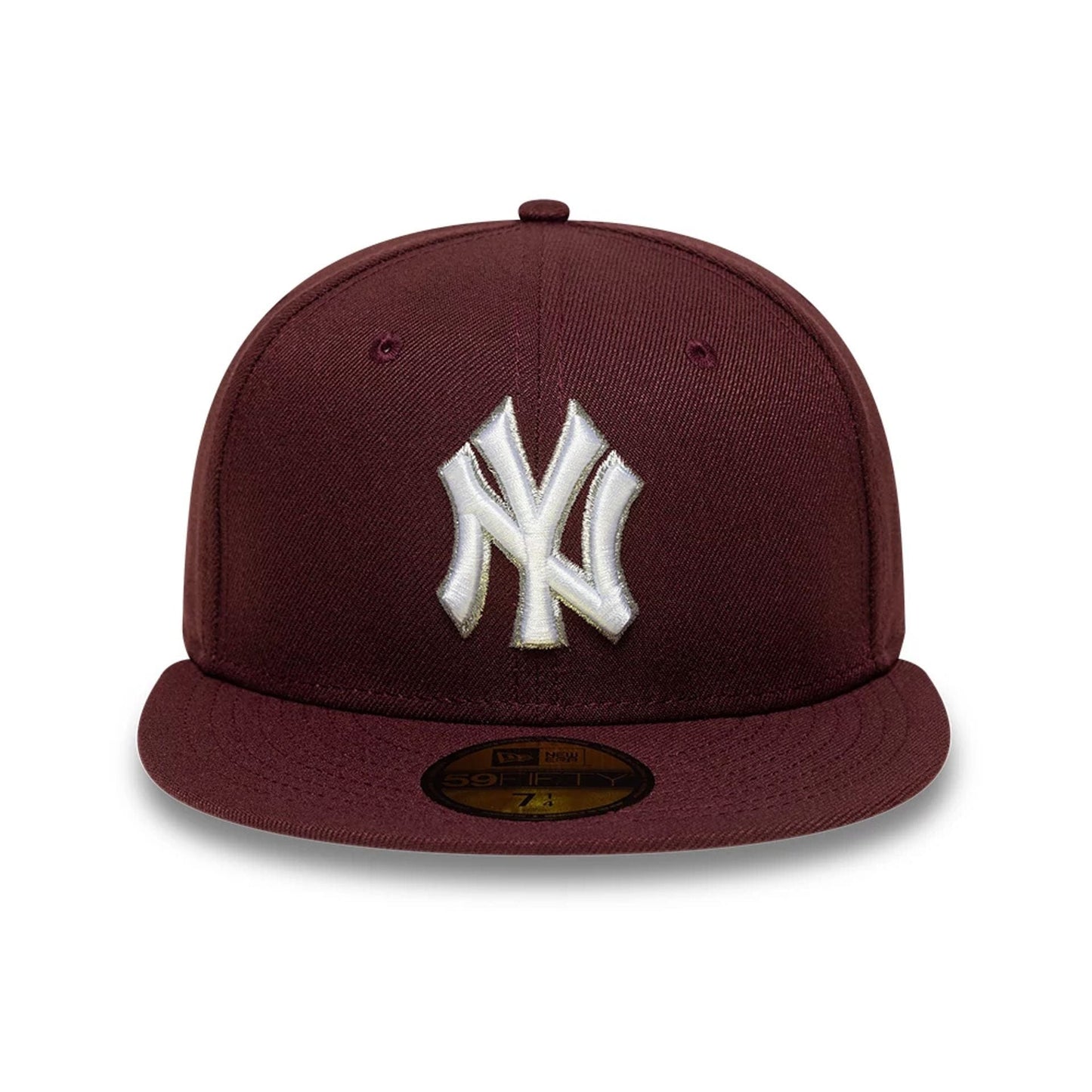 Pictured is this MLB New York Yankees 59FIFTY Fitted cap in dark purple. 3