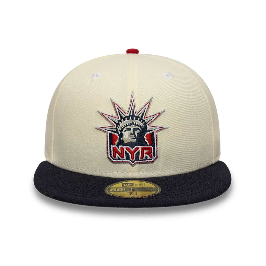 This is a New York Rangers NHL Cream 59FIFTY Fitted Cap 3