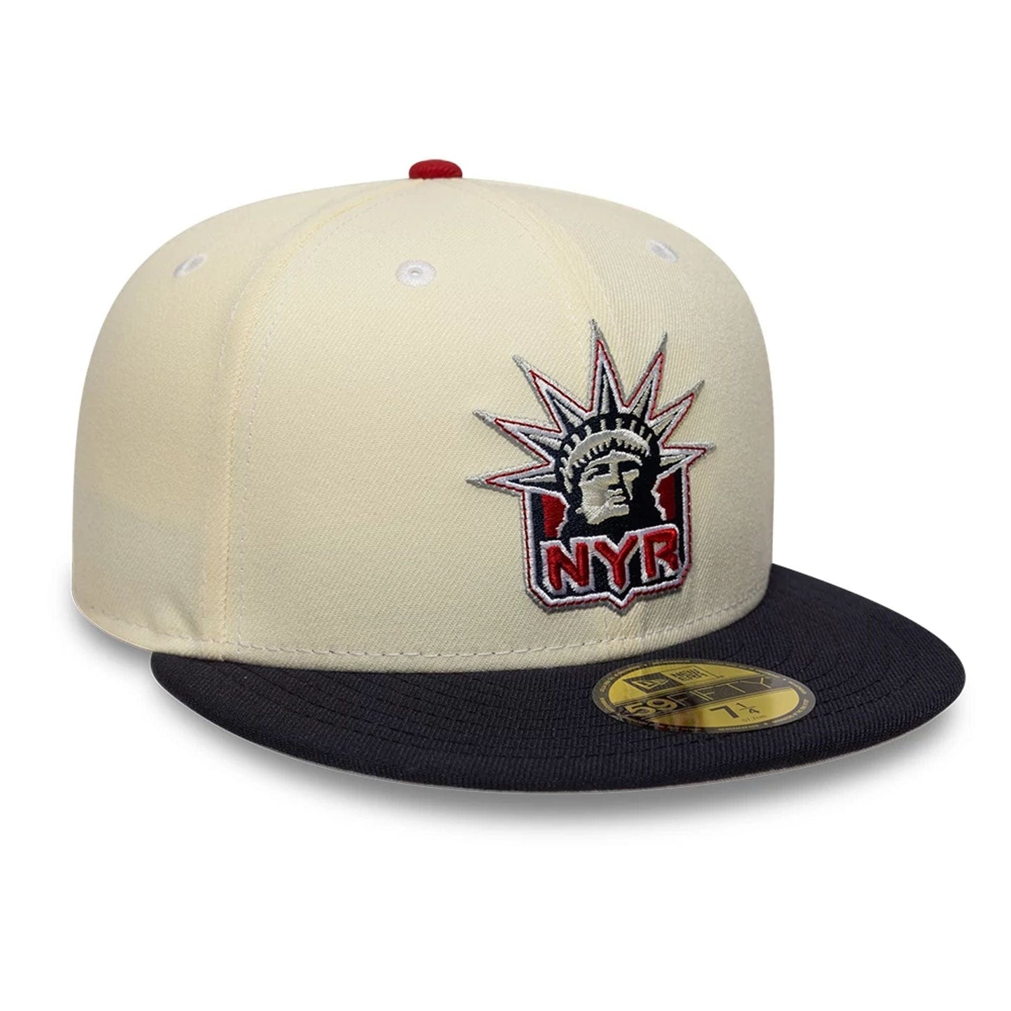 This is a New York Rangers NHL Cream 59FIFTY Fitted Cap 4