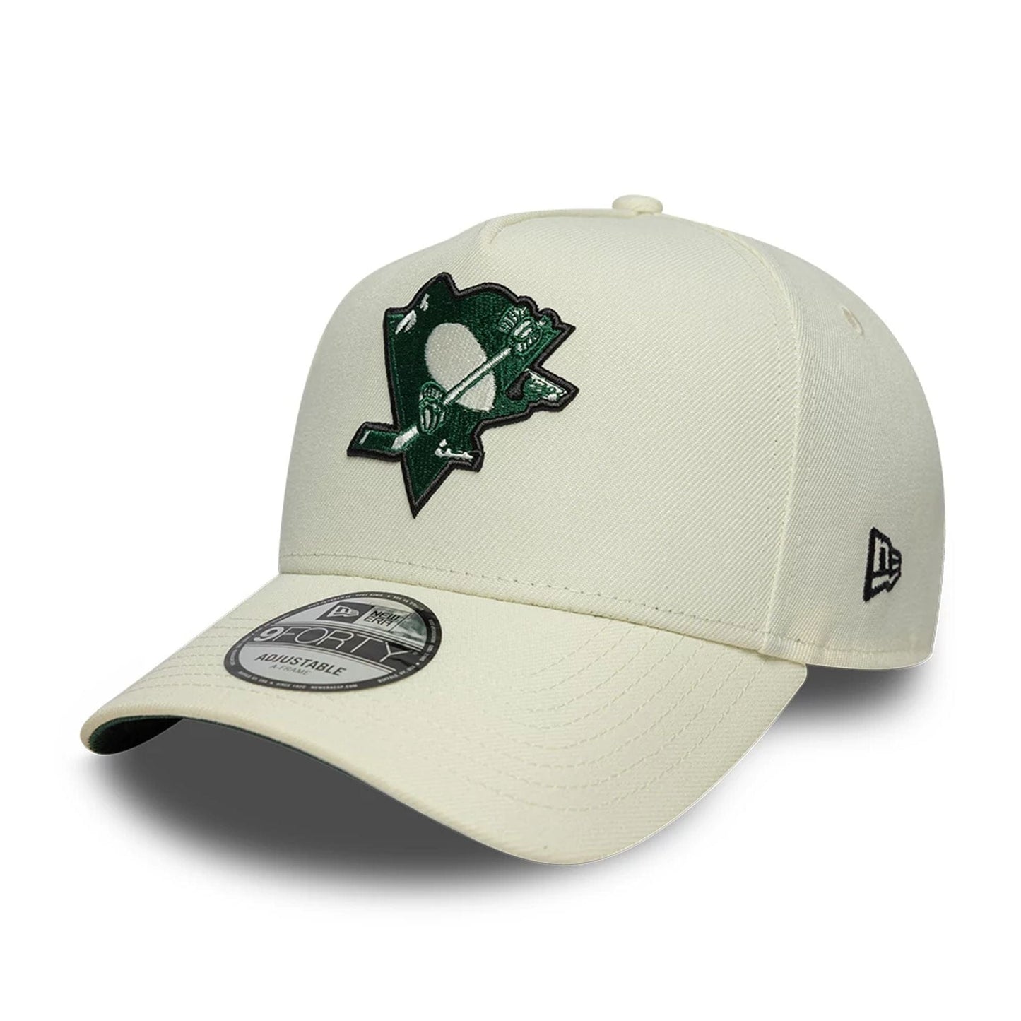 This is a Pittsburgh Penguins NHL Cream 9FORTY A-Frame Adjustable Cap 1