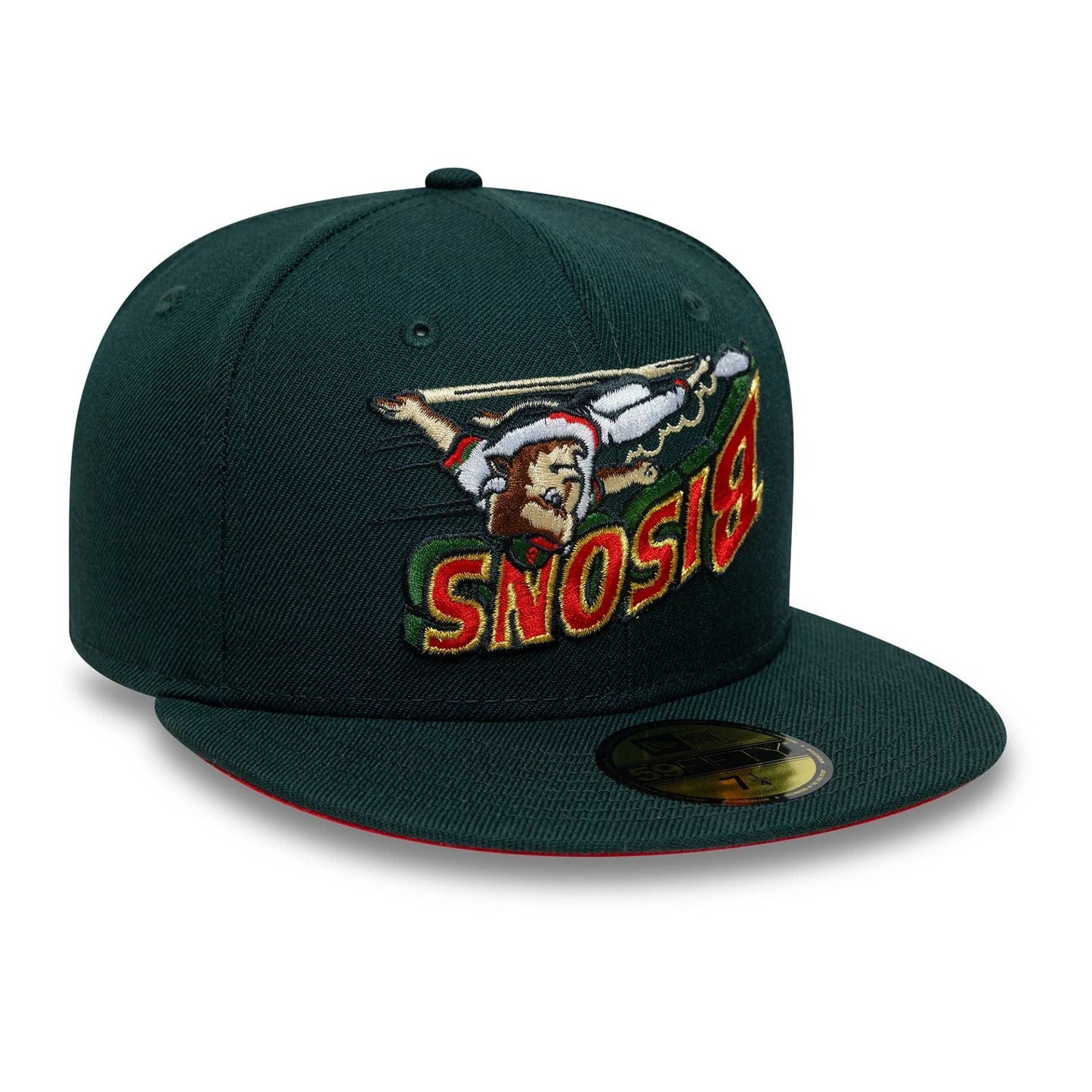 This is a Buffalo Bisons MiLB Upside Down Dark Green 59FIFTY Fitted Cap 4