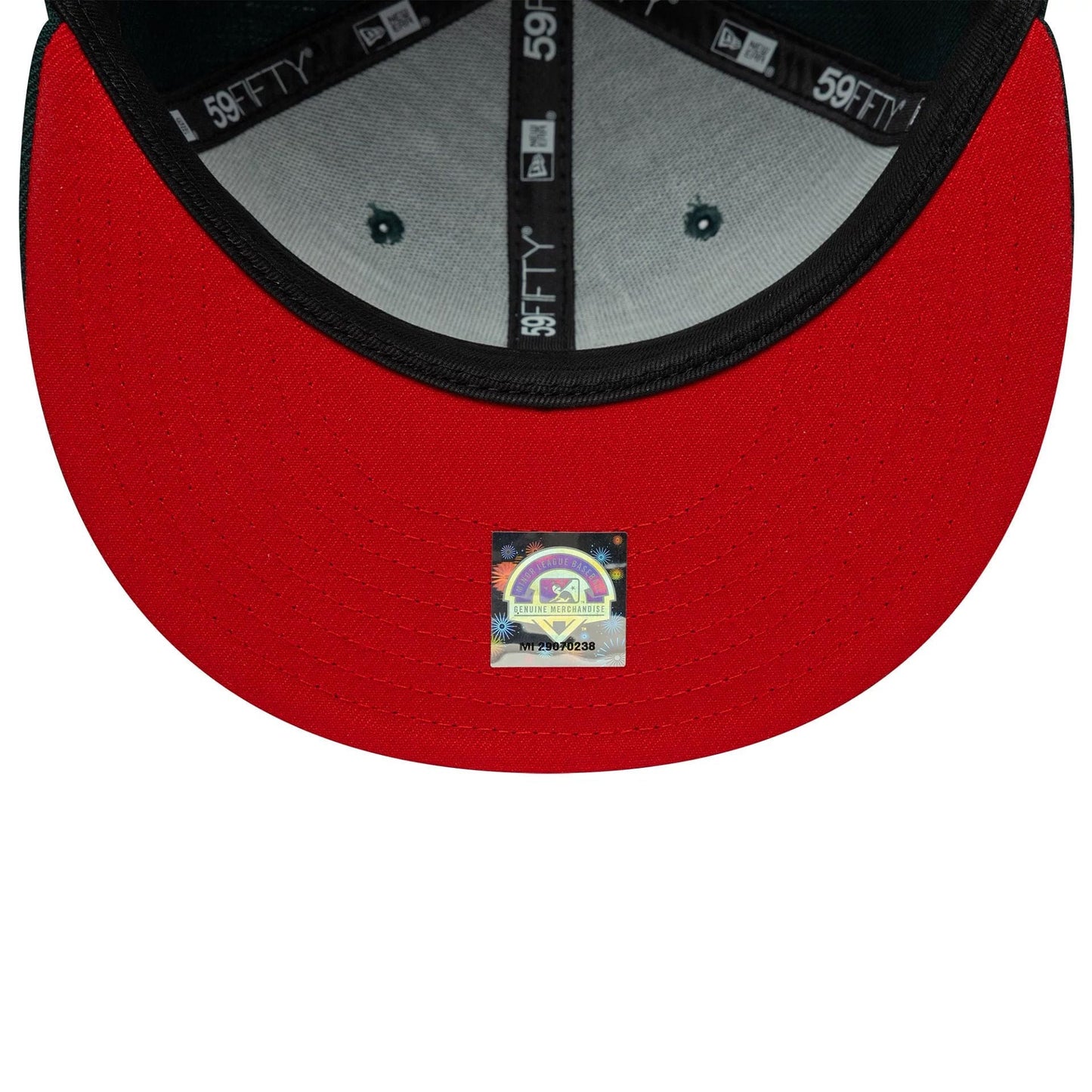 This is a Buffalo Bisons MiLB Upside Down Dark Green 59FIFTY Fitted Cap 2