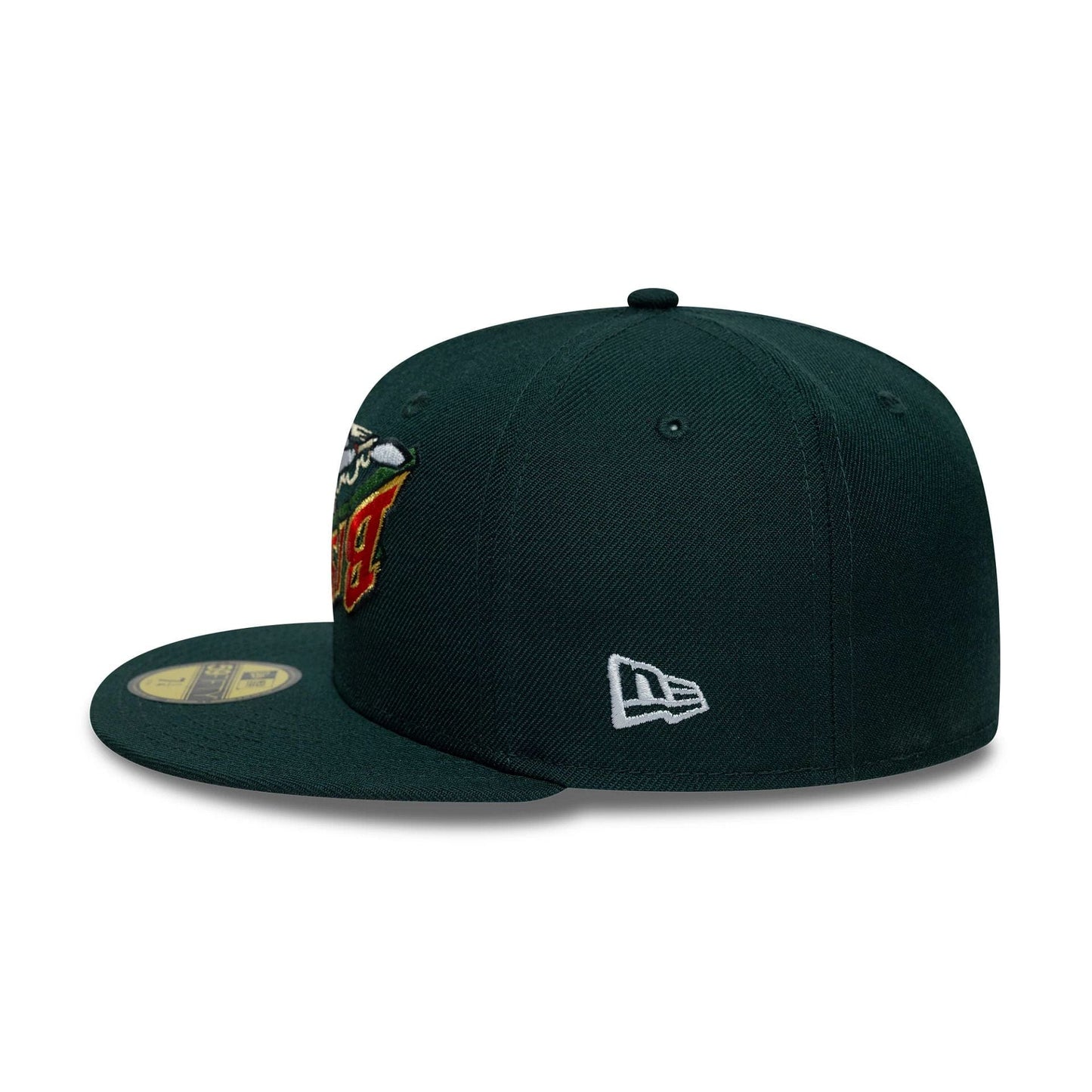 This is a Buffalo Bisons MiLB Upside Down Dark Green 59FIFTY Fitted Cap 5