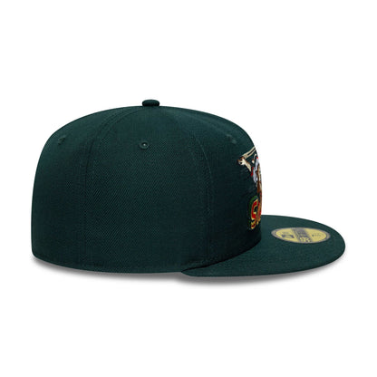 This is a Buffalo Bisons MiLB Upside Down Dark Green 59FIFTY Fitted Cap 6