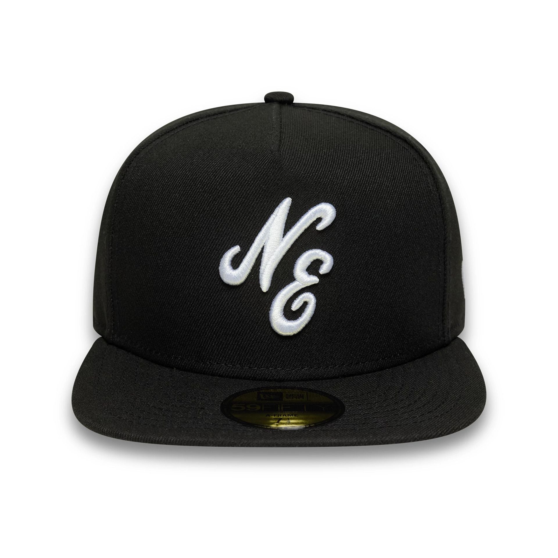 This is a  New Era Black 59FIFTY A-Frame Fitted Cap 2