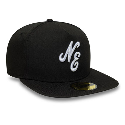 This is a  New Era Black 59FIFTY A-Frame Fitted Cap 3