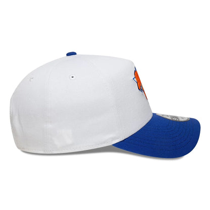 This is a New York Knicks NBA White 9FORTY A-Frame Adjustable Cap 6