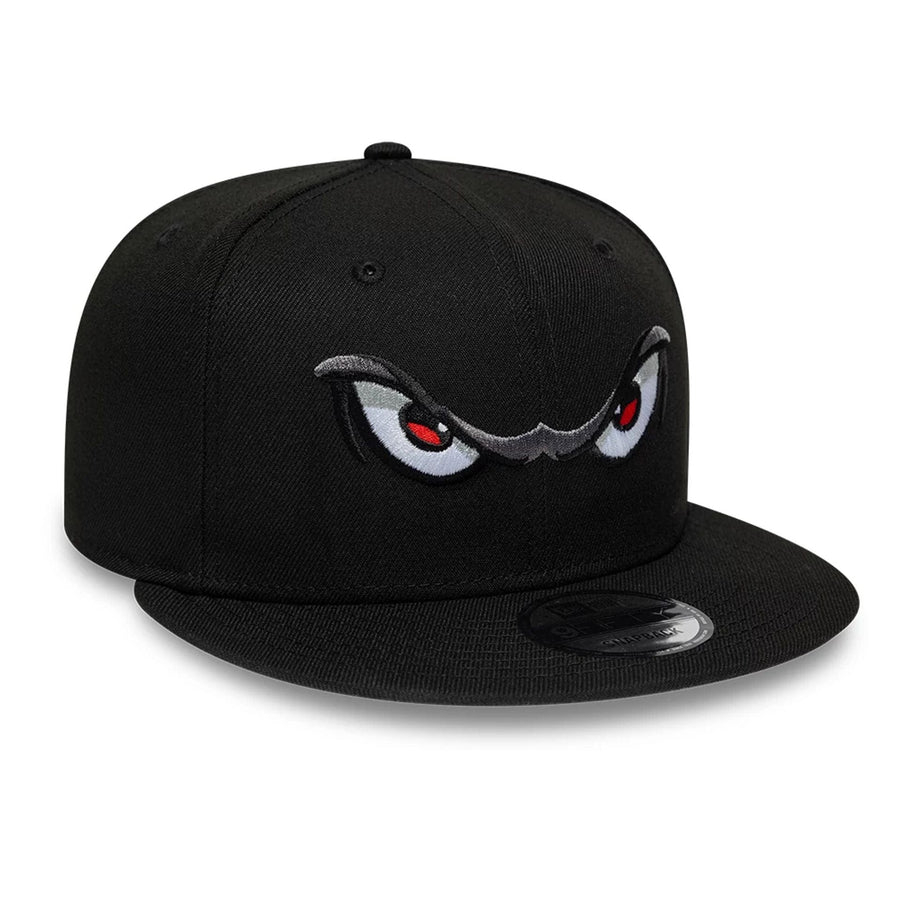 Pictured is this MiLB Pinwheel Lake Elsinore Storm 9FIFTY Snapback cap in black. 4