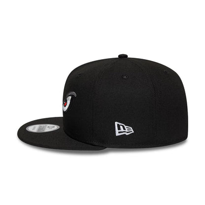 Pictured is this MiLB Pinwheel Lake Elsinore Storm 9FIFTY Snapback cap in black. 5