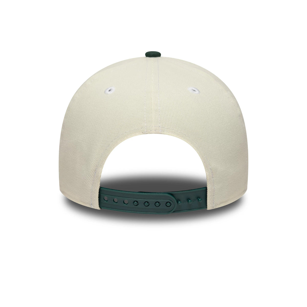 Pictured is this MLB World Series New York Yankees 9FORTY A-Frame cap in cream and dark green. 7