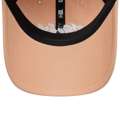 This is a New Era Heritage Script Pink 9TWENTY Adjustable Cap 7