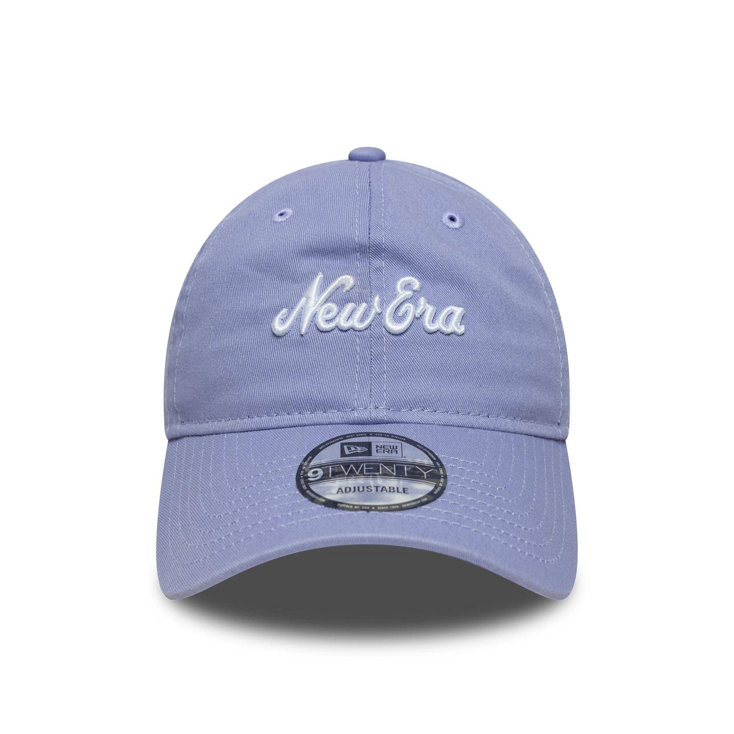 This is a New Era Heritage Script Pastel Purple 9TWENTY Adjustable Cap 2