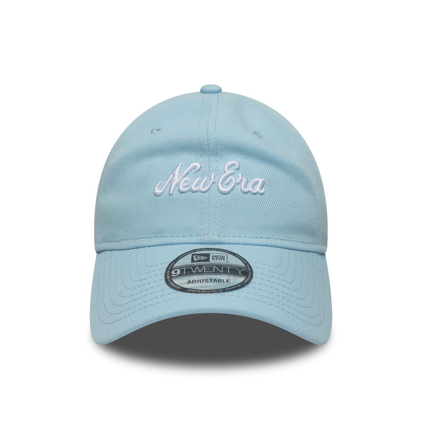 This is a New Era Heritage Script Blue 9TWENTY Adjustable Cap 3