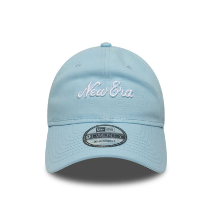 This is a New Era Heritage Script Blue 9TWENTY Adjustable Cap 3