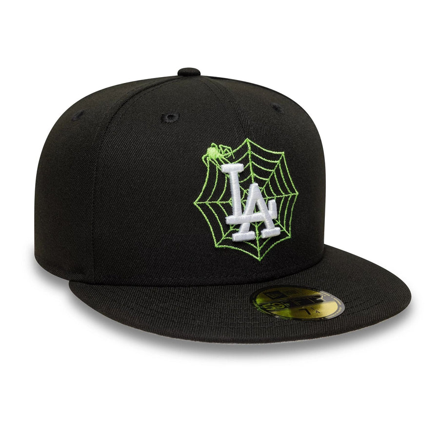 This is a LA Dodgers MLB Spider Black 59FIFTY Fitted Cap 4