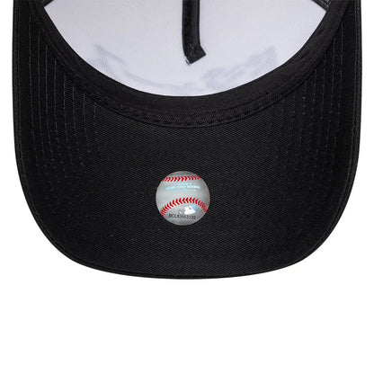 Pictured is this MLB Kanji LA Dodgers 9FORTY A-Frame Adjustable cap in cream & black. 7