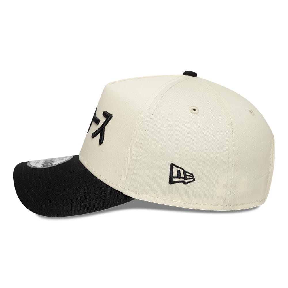 Pictured is this MLB Kanji LA Dodgers 9FORTY A-Frame Adjustable cap in cream. 5