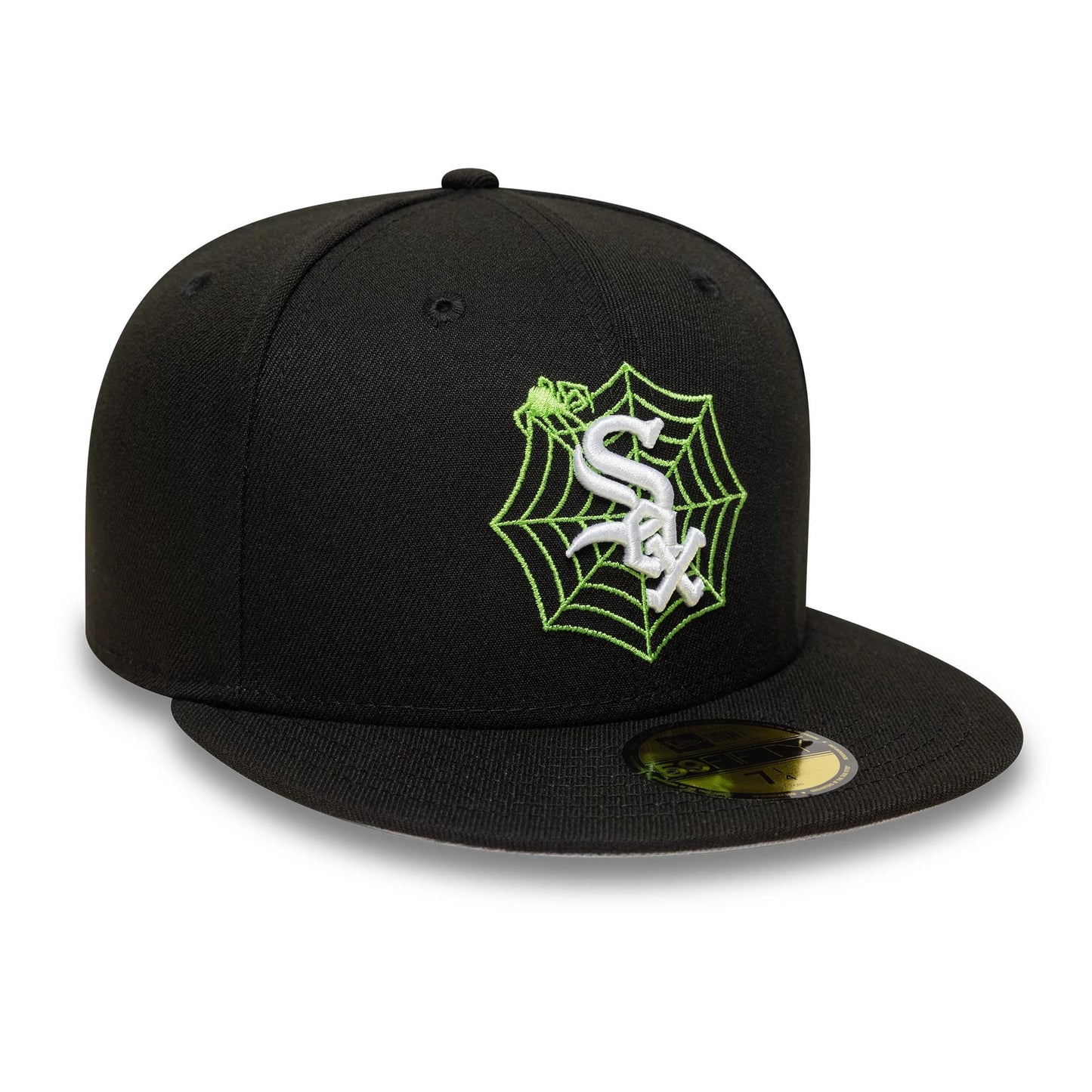 This is a Chicago White Sox MLB Spider Black 59FIFTY Fitted Cap 4