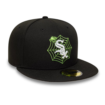 This is a Chicago White Sox MLB Spider Black 59FIFTY Fitted Cap 4
