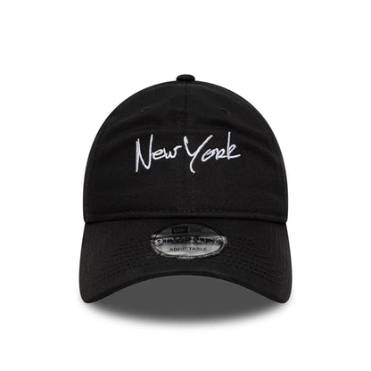 This is a New Era New York Black 9TWENTY Adjustable Cap 2
