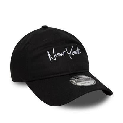 This is a New Era New York Black 9TWENTY Adjustable Cap 3