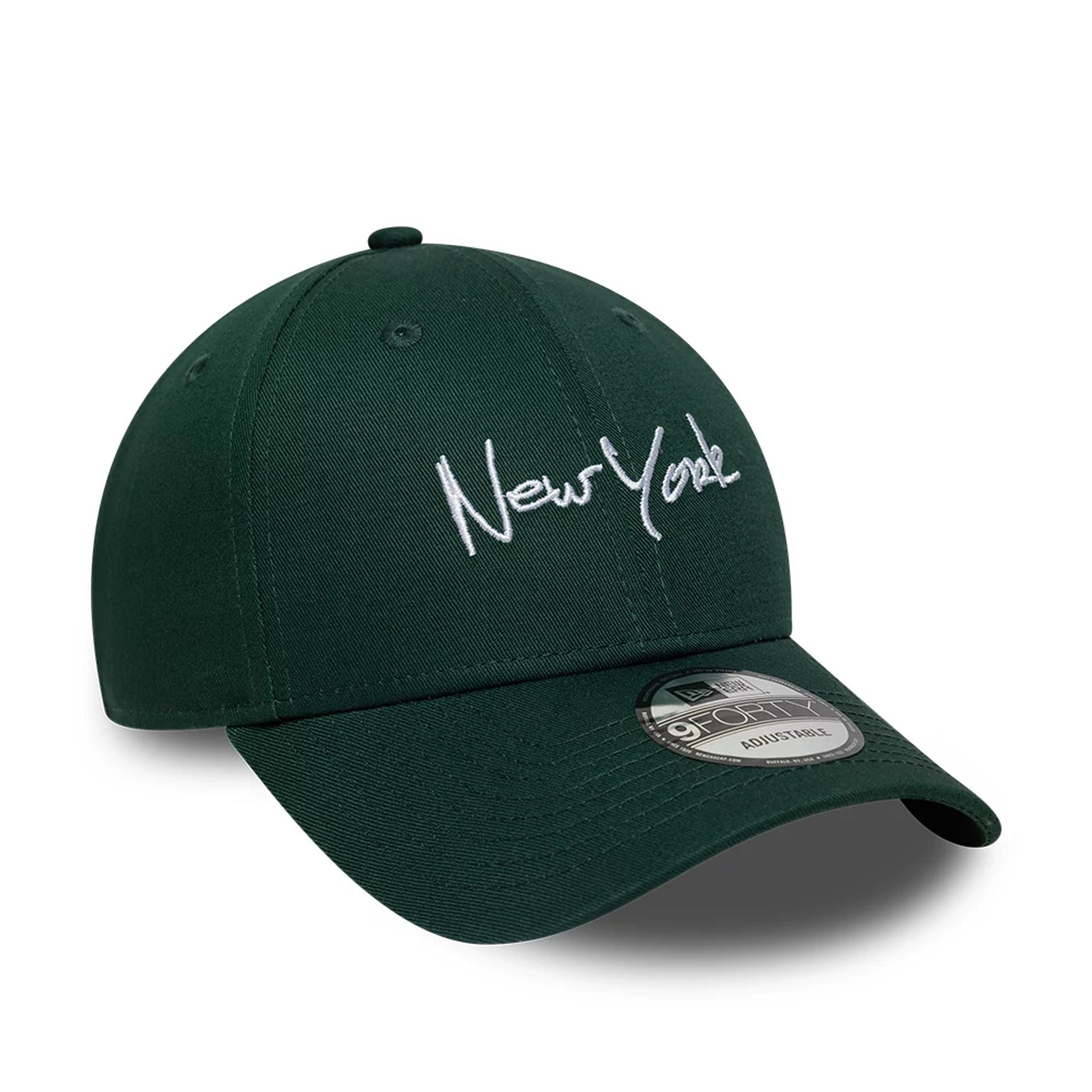 This is a New Era New York Dark Green 9FORTY Adjustable Cap 3