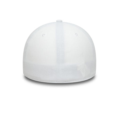 This is a New Era White 39THIRTY Stretch Fit Cap 6