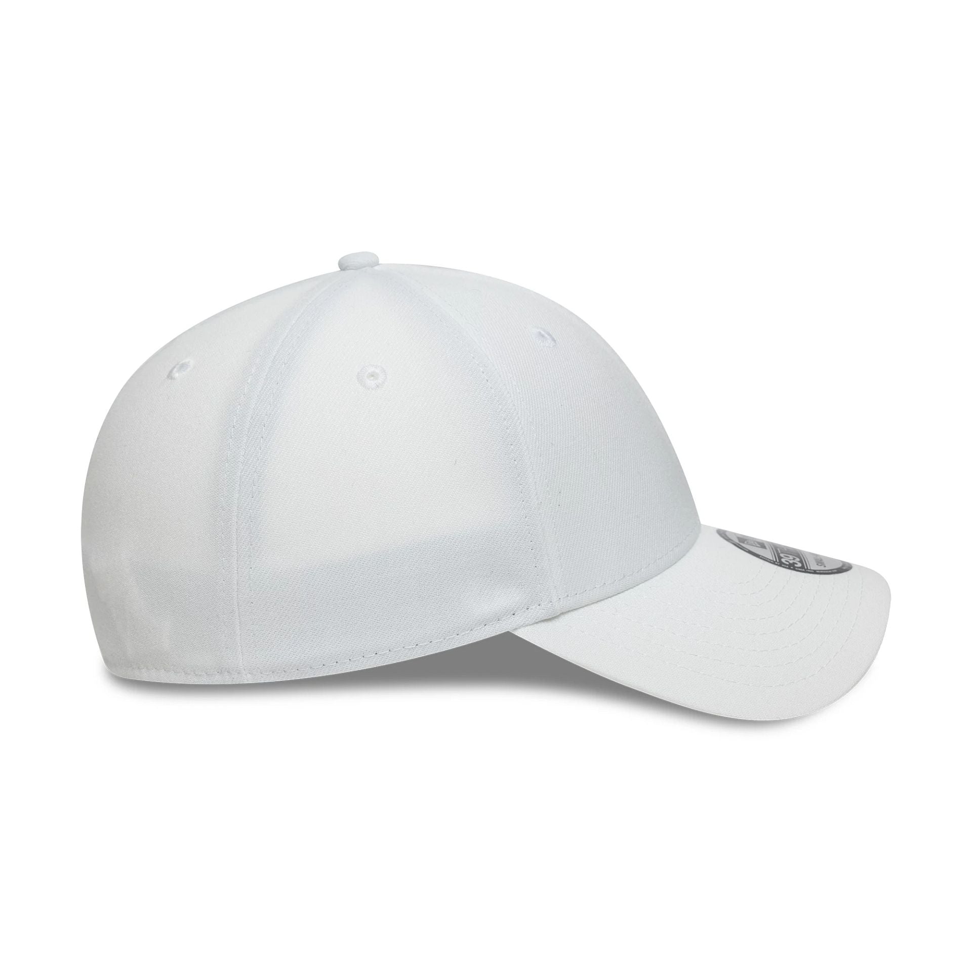 This is a New Era White 39THIRTY Stretch Fit Cap 5