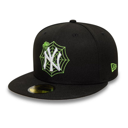 This is a New York Yankees MLB Spider Black 59FIFTY Fitted Cap 1