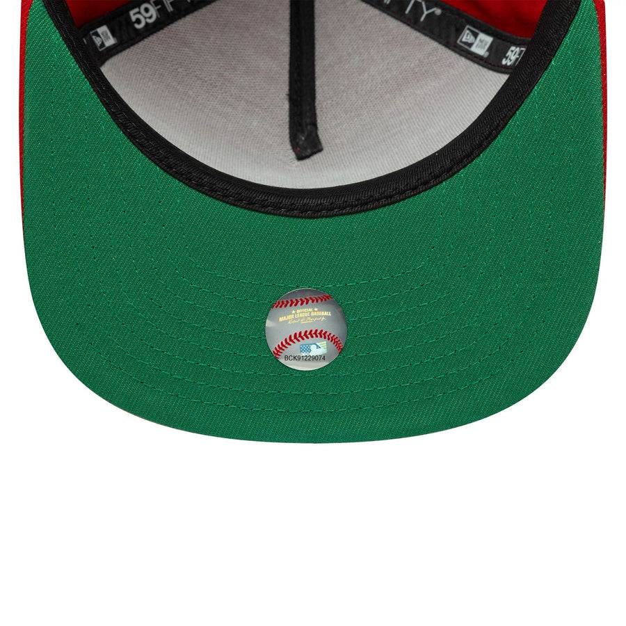 This is a New York Yankees MLB Red 59FIFTY A-Frame Fitted Cap 2