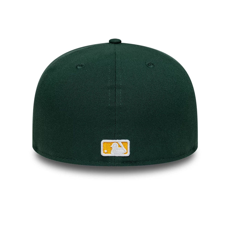 This is a Oakland Athletics Flat Dark Green 59FIFTY A-Frame Fitted Cap 6