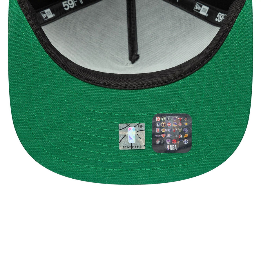This is a Boston Celtics Flat Black 59FIFTY A-Frame Fitted Cap 7