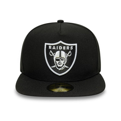 This is a Las Vegas Raiders Flat Black 59FIFTY A-Frame Fitted Cap 3