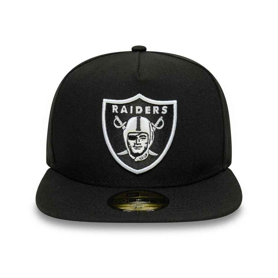 This is a Las Vegas Raiders Flat Black 59FIFTY A-Frame Fitted Cap 3