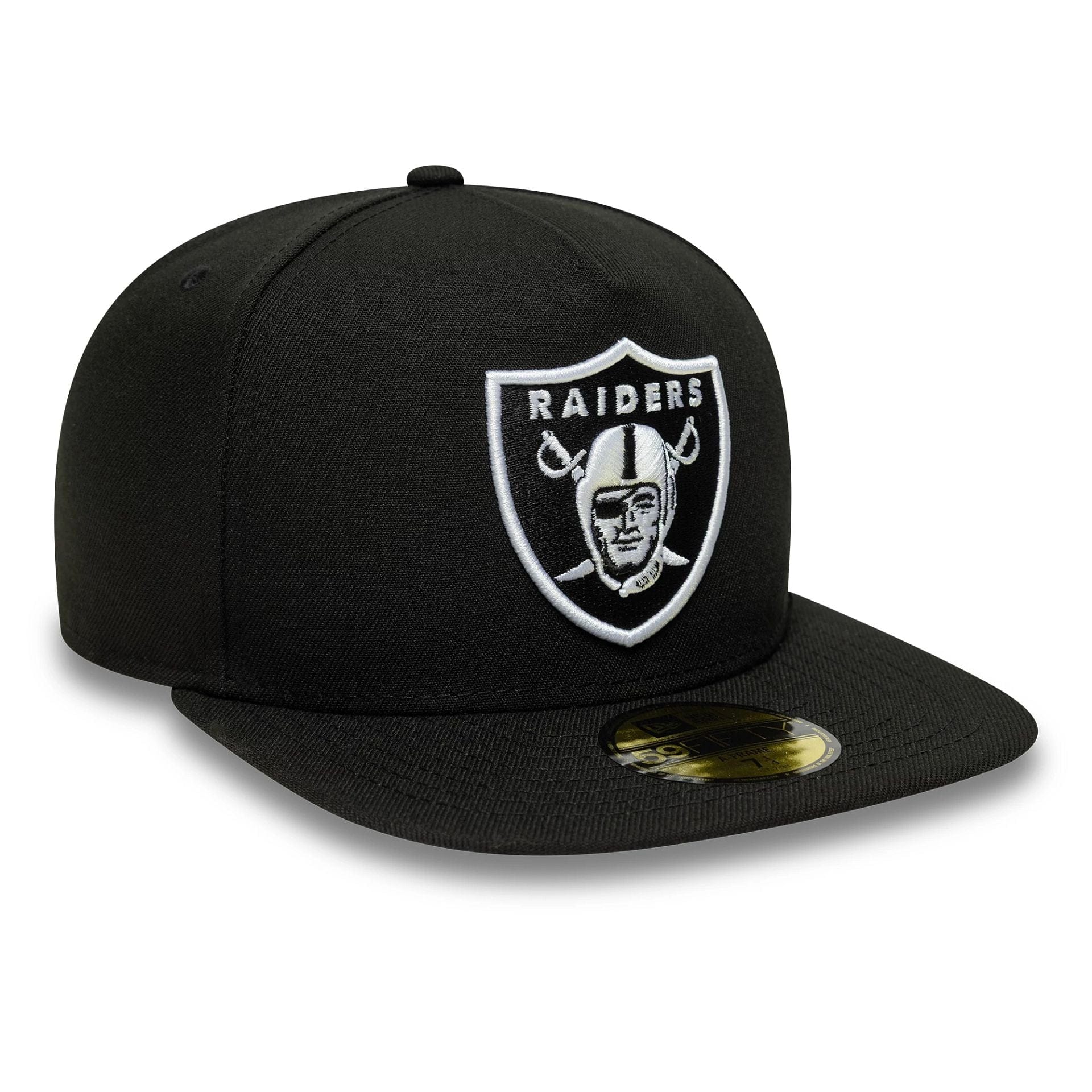 This is a Las Vegas Raiders Flat Black 59FIFTY A-Frame Fitted Cap 4