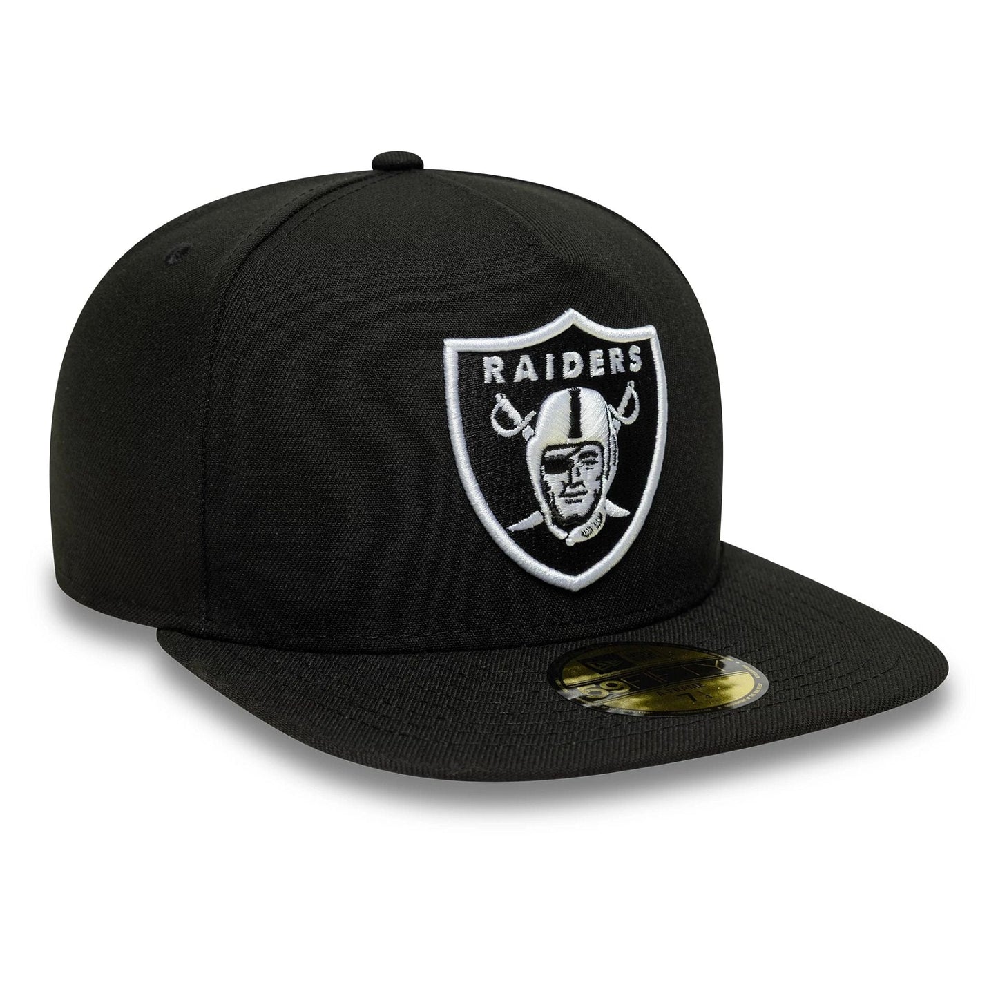 This is a Las Vegas Raiders Flat Black 59FIFTY A-Frame Fitted Cap 4