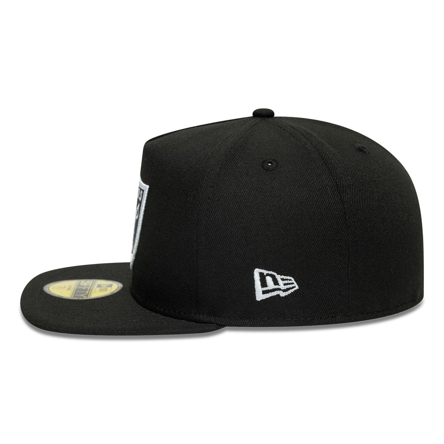 This is a Las Vegas Raiders Flat Black 59FIFTY A-Frame Fitted Cap 5