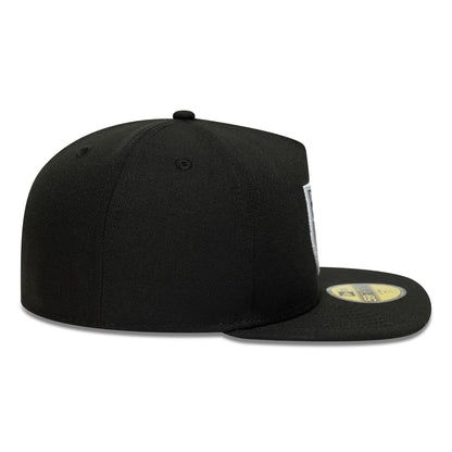 This is a Las Vegas Raiders Flat Black 59FIFTY A-Frame Fitted Cap 6